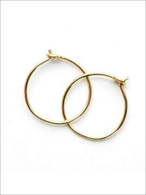10mm 14K Gold Filled Tiny Hoop Earrings 24 Gauge Sleeper Huggie